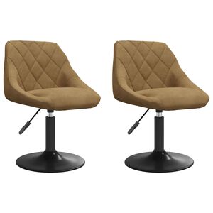vidaXL Draa Stoelen 2 pcs Bruin 46 x 44 x 77,5 cm Kunstleer