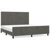 vidaXL Bedframe zonder matras 160x200 cm fluweel donkergrijs