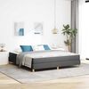 vidaXL Boxspringbed met matras Donkergrijs 180 x 200 cm Stof