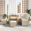 vidaXL Tuin Sofa Set met kussen met opslag 8 pcs Beige en Cr&egrave;me