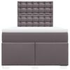 vidaXL Boxspring met matras kunstleer grijs 120x190 cm