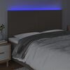 vidaXL Hoofdbord LED 180x5x118/128 cm stof taupe