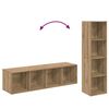 vidaXL Tv-meubelset 4 pcs Bruin 37 x 37 x 142,5 cm Bewerkt hout