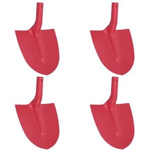 vidaXL Schep Hoofd 4 st Rood 39,5 x 27,5 cm Gepoedercoat staal