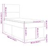 vidaXL Boxspring met matras fluweel lichtgrijs 90x190 cm
