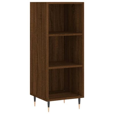 vidaXL Hoge kast 34,5x34x180 cm bewerkt hout bruin eikenkleur