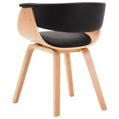 vidaXL Eetkamerstoelen 2 st gebogen hout en kunstleer