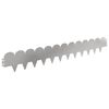 vidaXL Gazonrand 30 pcs 103 x 15 cm Staal Zilverkleurig