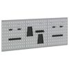 vidaXL Gereedschap Wandpaneel 3 st Grijs 150 x 1 x 60 cm