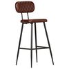 vidaXL Barstoelen 2 st echt leer bruin