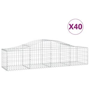vidaXL Schanskorven 40 st gewelfd 200x50x40/60 cm ijzer