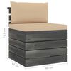 vidaXL 5-delige Loungeset met kussens pallet massief grenenhout