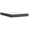vidaXL Boxspring met matras stof donkerbruin 160x200 cm