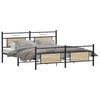 vidaXL Bedframe zonder matras metaal sonoma eikenkleurig 180x200 cm