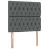 vidaXL Opslag bed met matras Donkergrijs 90 x 190 cm Polyester