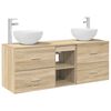 vidaXL Badkamerkastenset 3 st Sonoma Eiken 49,5 x 41 x 64,5 cm