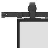 vidaXL Schuifdeur met beslagset 102,5x205 cm gehard glas zwart
