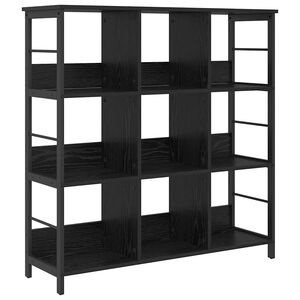 vidaXL Boekenkast 9-laags 102 x 32 x 104,5 cm Bewerkt hout Zwart Eiken