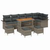 vidaXL Tuinbankenset 10 st Grijs poly rattan