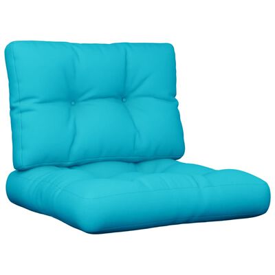 vidaXL Palletkussens 2 st stof turquoise