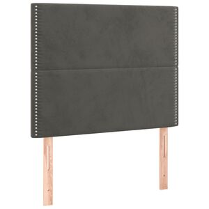 vidaXL Hoofdbord donkergrijs 80x5x118/128 cm Fluweel