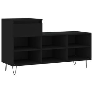 vidaXL Schoenenkast 102x36x60 cm bewerkt hout zwart