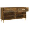 vidaXL Schoenenkast 102x35x55 cm bewerkt hout gerookt eikenkleurig