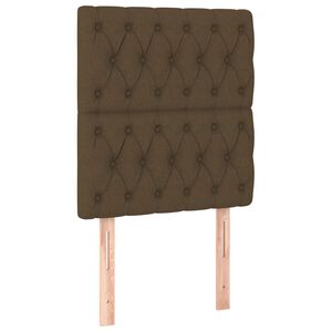 vidaXL Hoofdbord donkerbruin 80x7x118/128 cm stof
