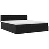 vidaXL Ottoman bed met matrassen en LED's 200x200cm fluweel zwart