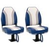 vidaXL Bootstoelen 2 st met poot 360&deg; draaibaar