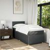 vidaXL Boxspring met matras stof donkergrijs 90x190 cm