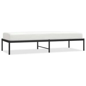 vidaXL Bedframe metaal zwart 75 x 190 cm