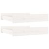 vidaXL Bedlades 2 st massief grenenhout wit