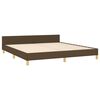 vidaXL Bedframe zonder matras stof donkerbruin 180x200 cm