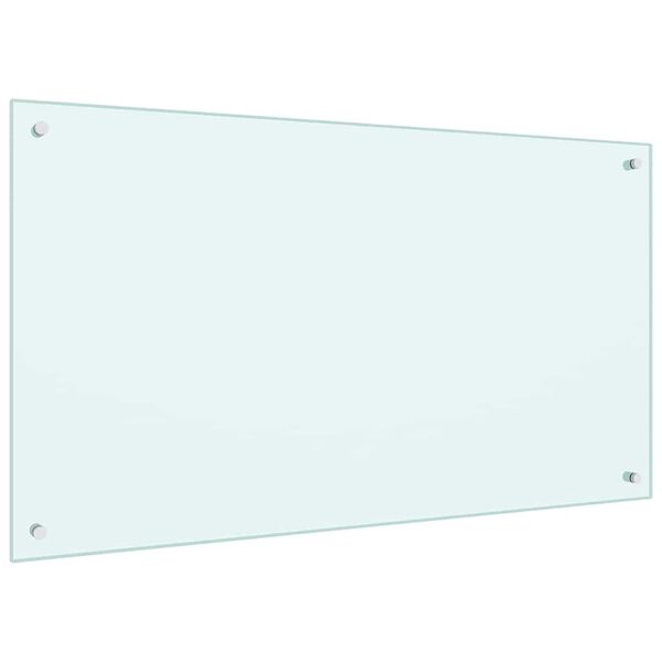 vidaXL Keuken Achterwand 2 pcs Wit 100 x 60 cm gehard glas