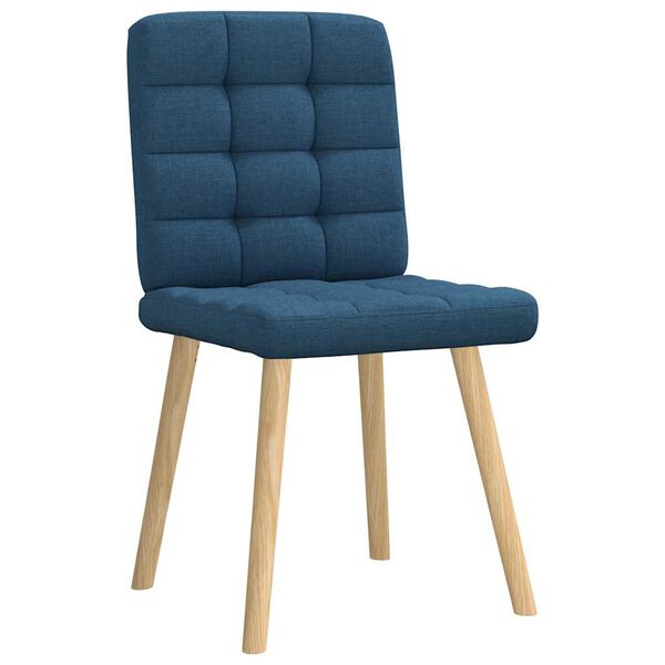 vidaXL Eetkamerstoelen 2 st stof blauw