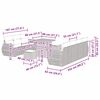 vidaXL Tuin Sofa Set met kussen met opslag 10 pcs Grijs poly rattan