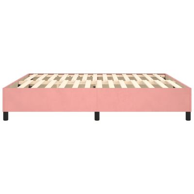 vidaXL Bedframe fluweel roze 200x200 cm