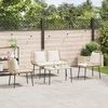 vidaXL Tuinmeubelset met kussen 4 pcs Zwart en Crème poly rattan
