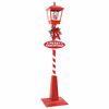 vidaXL Kerststraatlamp met lantaarn Rood 40,5x40,5x180cm Kunststof