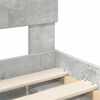 vidaXL Bedframe met hoofdeinde Beton 200 x 200 cm Bewerkt hout