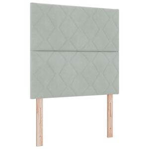 vidaXL Hoofdbord Lichtgrijs 100 cm Fluweel