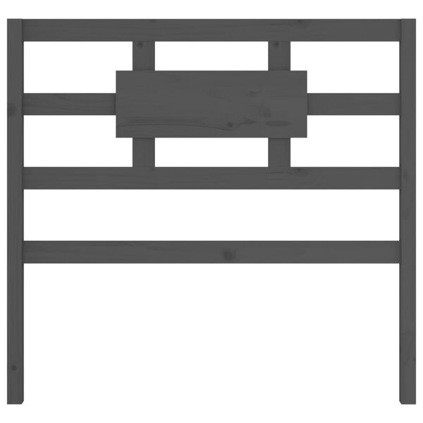 vidaXL Hoofdbord 95,5x4x100 cm massief grenenhout grijs