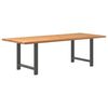 vidaXL Eettafel rechthoekig 240x100x74 cm massief eikenhout lichtbruin
