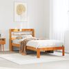 vidaXL Bedframe zonder matras massief grenenhout wasbruin 90x190 cm