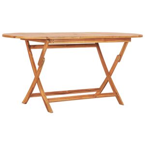 vidaXL Tuintafel inklapbaar 160x80x75 cm massief teakhout