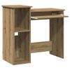 vidaXL Bureau met schappen 84x40x78 cm bewerkt hout artisanaal eiken