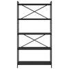 vidaXL Boekenkast Zwart Eiken 80 x 30 x 155 cm Bewerkt hout
