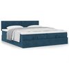 vidaXL Ottoman bed met matrassen 200x200cm fluweel donkerblauw