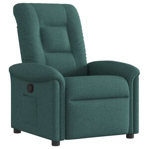 vidaXL Fauteuil verstelbaar stof donkergroen